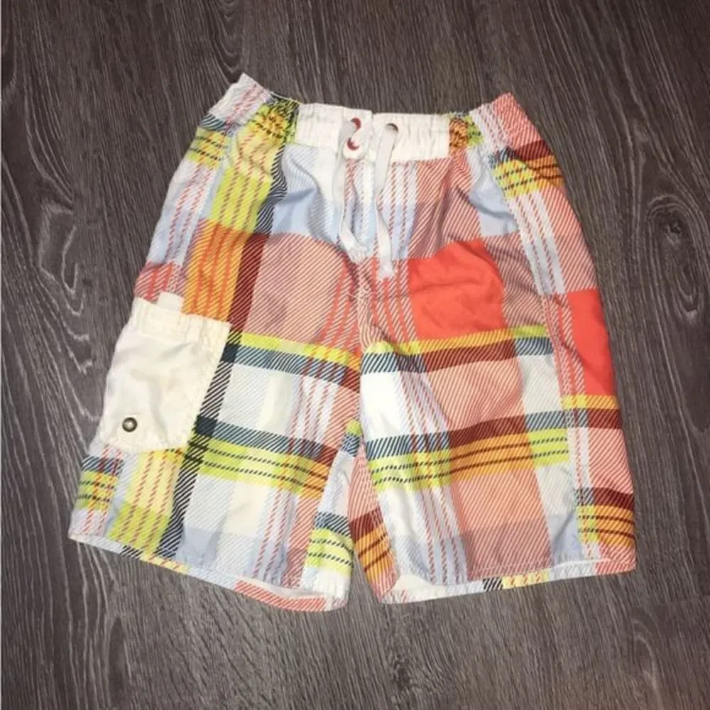 Old Navy Swim Trunks Boys Small 6-7 Swim Trunks Yellow & Orange